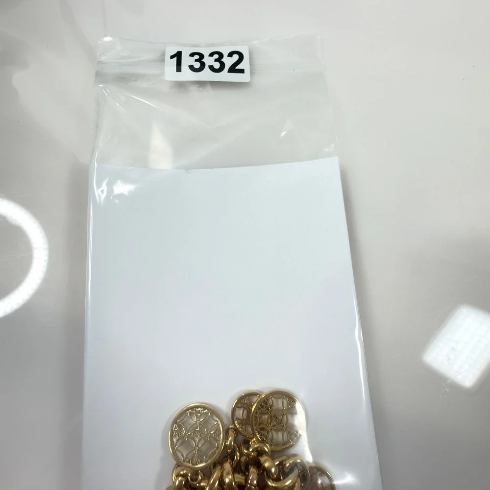 Michael Kors Charm Bracelet Gold Tone Toggle Clasp 6.75